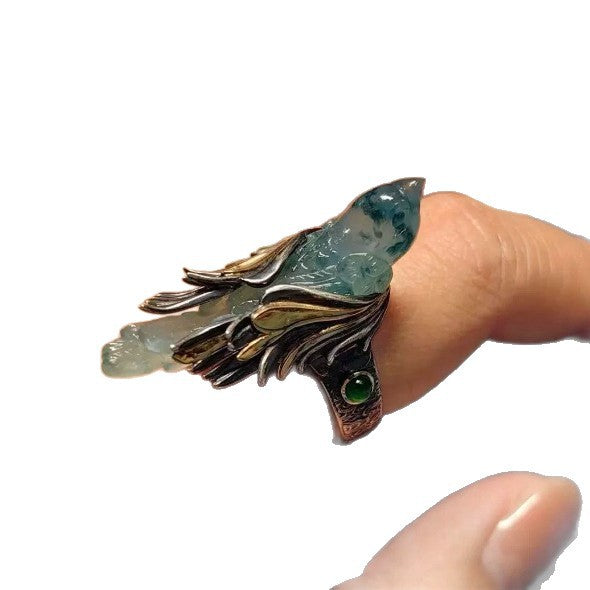 Women's Vintage Flying Bird Chinese Ancient Style Design High-grade Rings