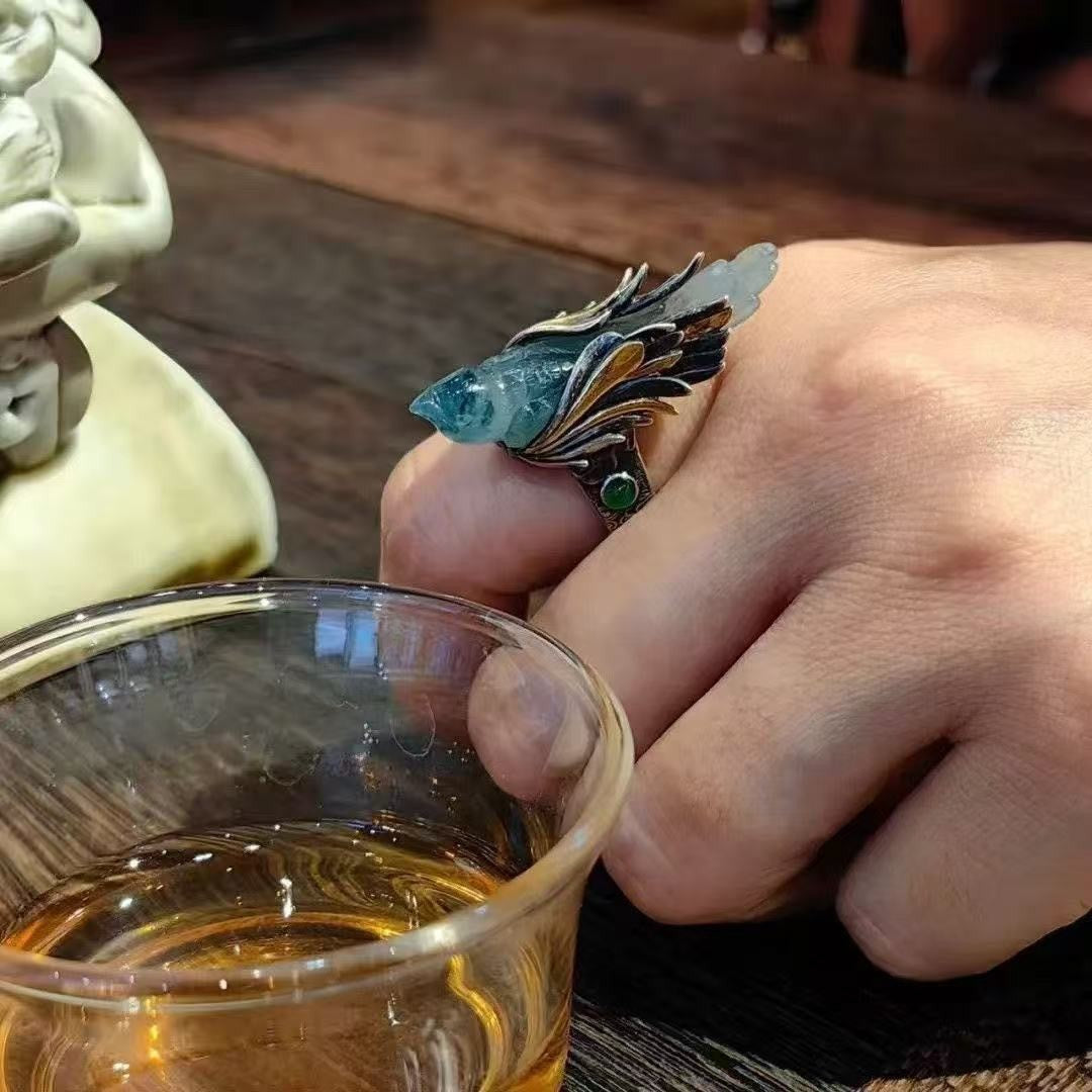 Women's Vintage Flying Bird Chinese Ancient Style Design High-grade Rings