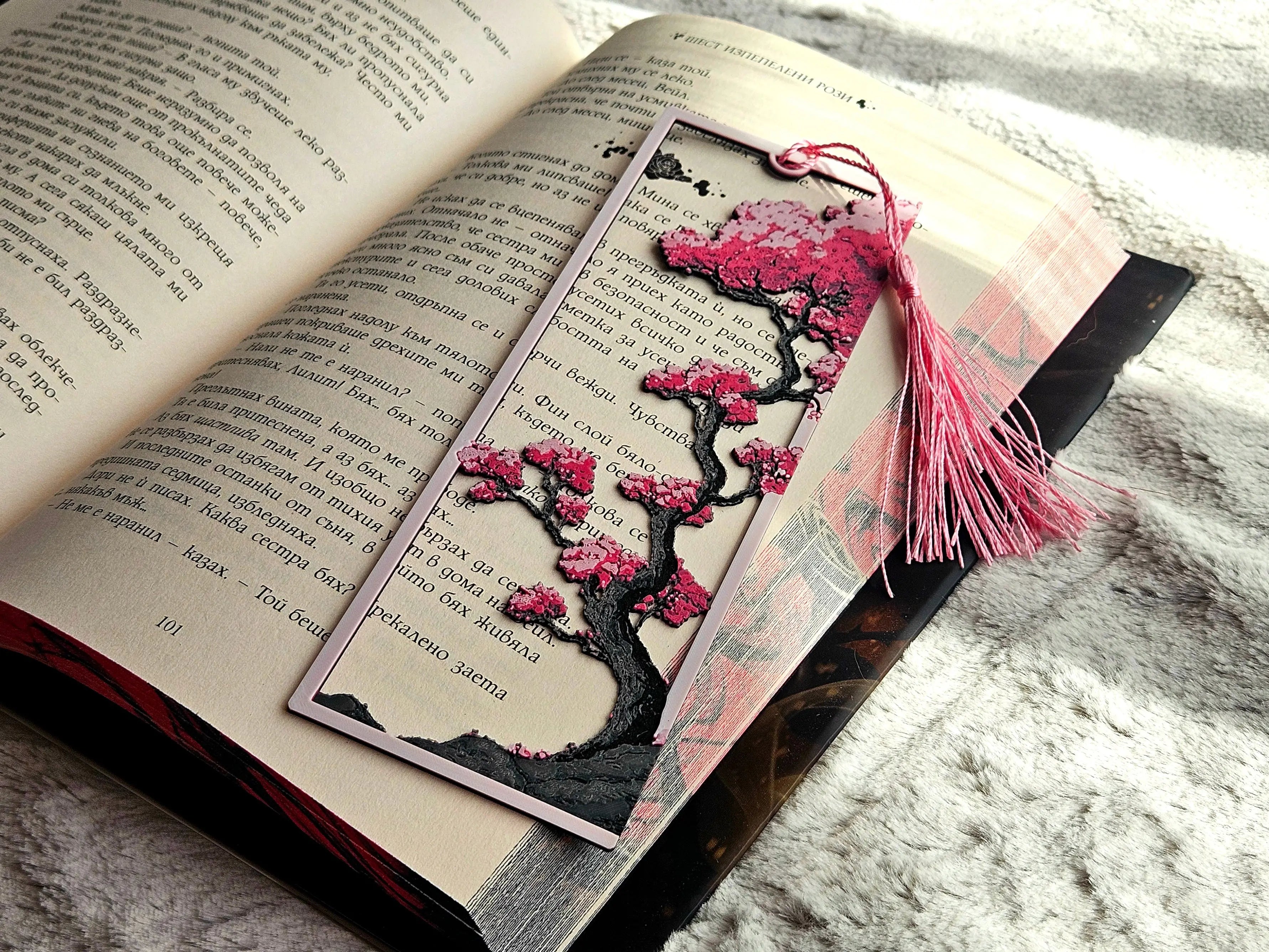 Sakura Framed Bookmark – Cherry Blossom Window Bookmark
