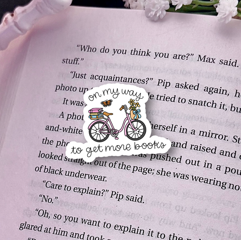 On My Way to Get More Books Holographic Sticker