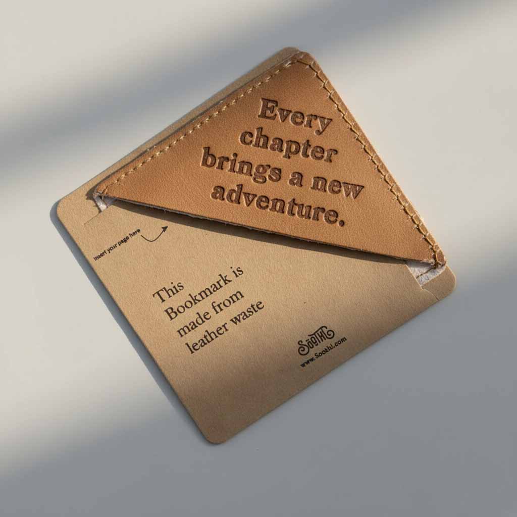 Square Leather Bookmarks