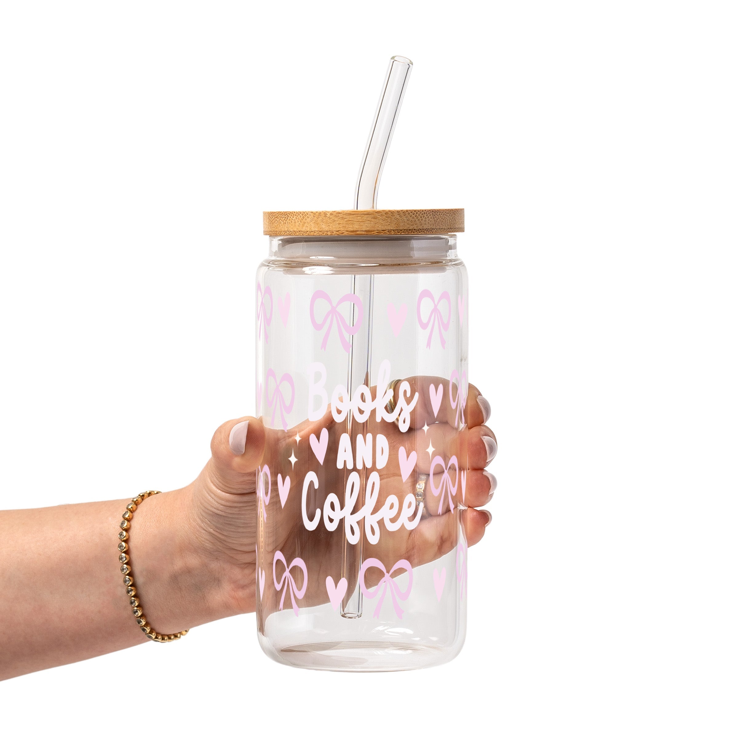 Coquette Books + Coffee Glass Cup