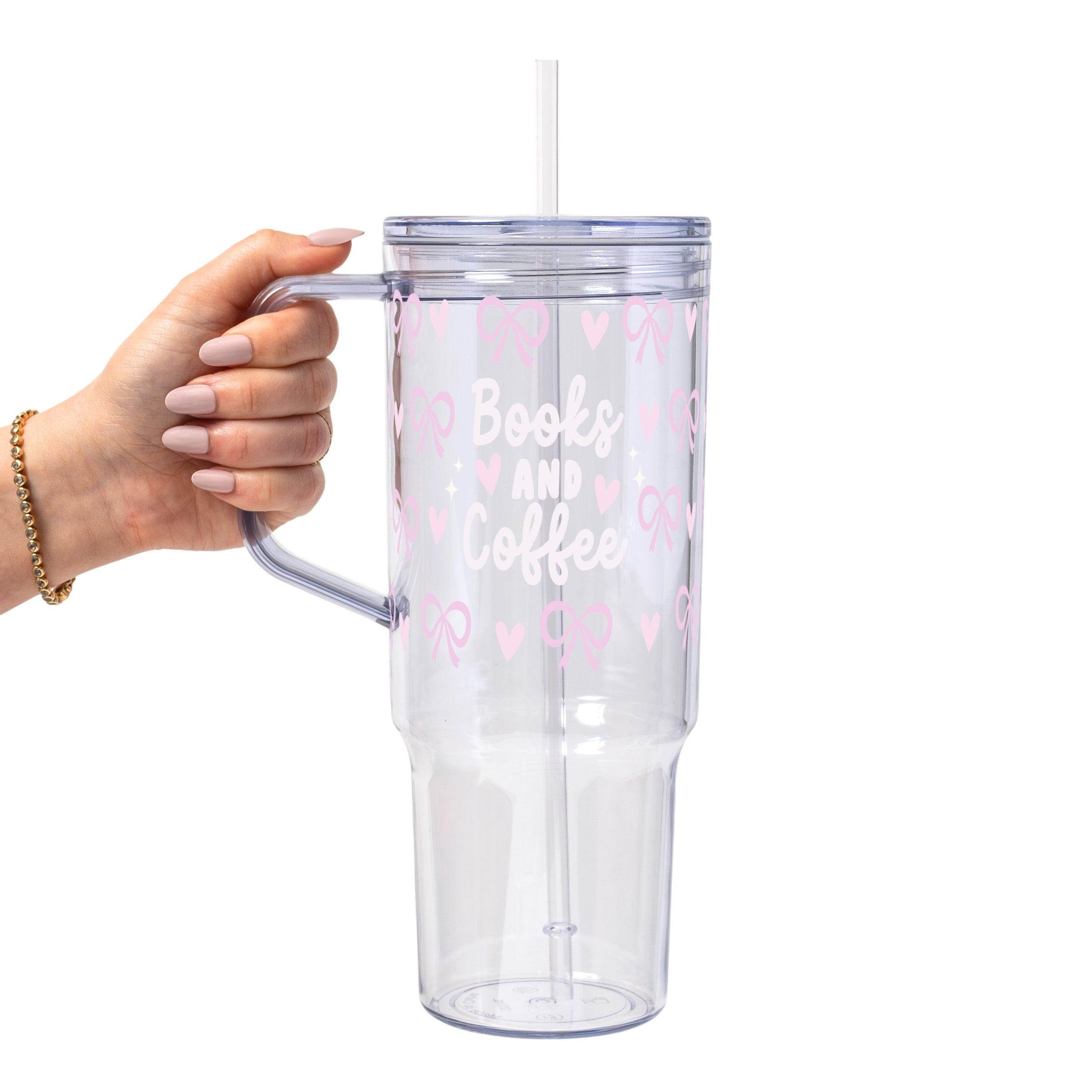 Coquette Books + Coffee Glass Cup