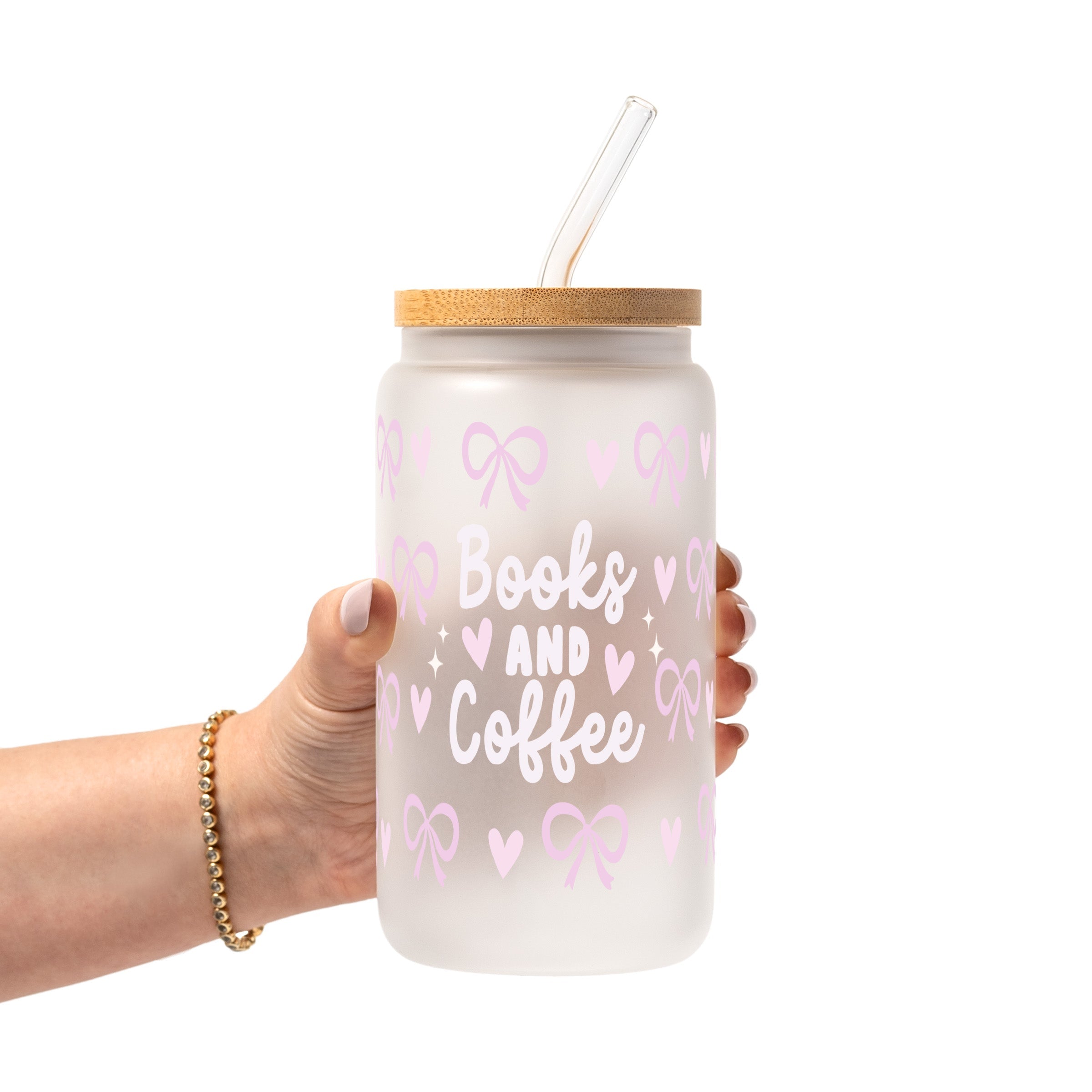 Coquette Books + Coffee Glass Cup
