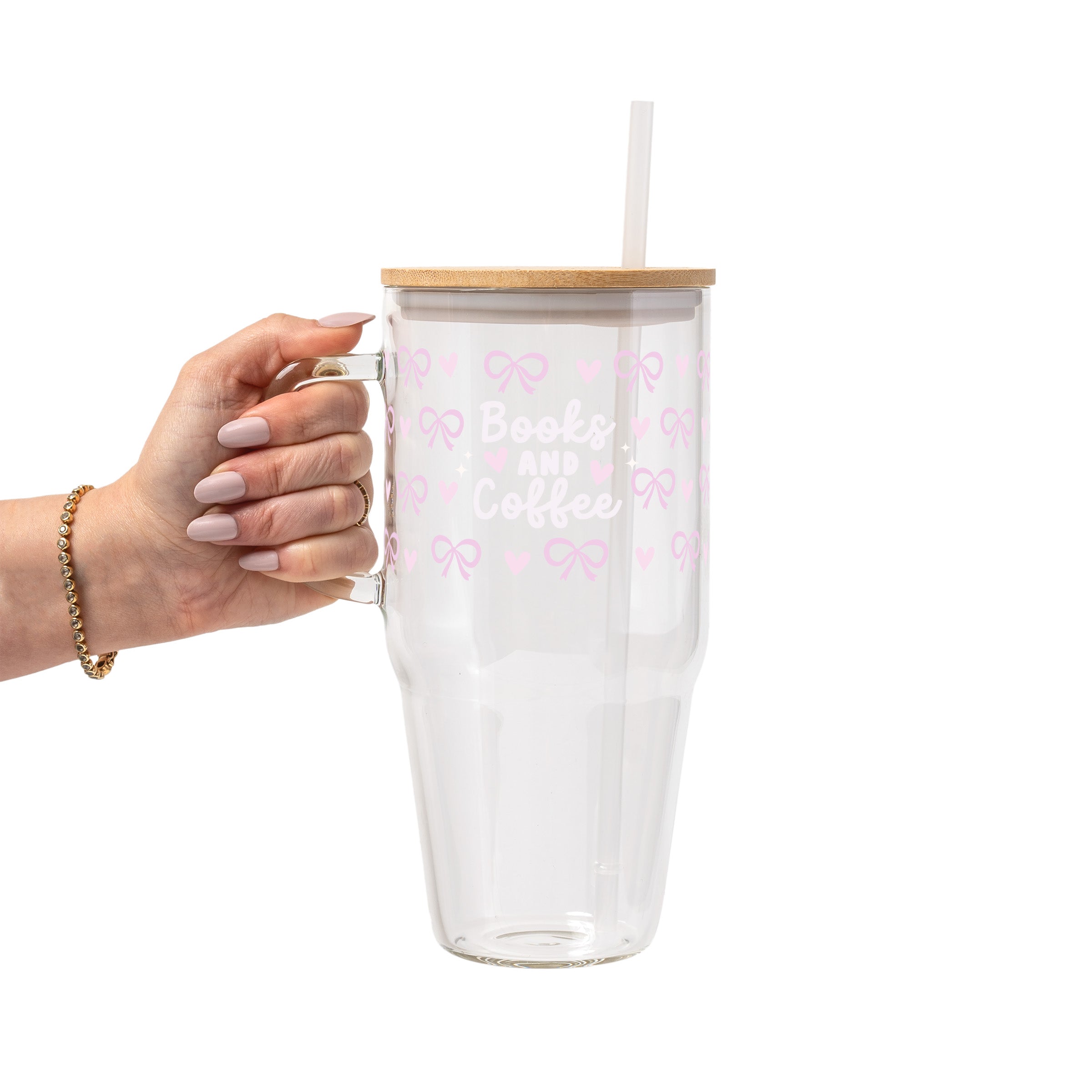 Coquette Books + Coffee Glass Cup
