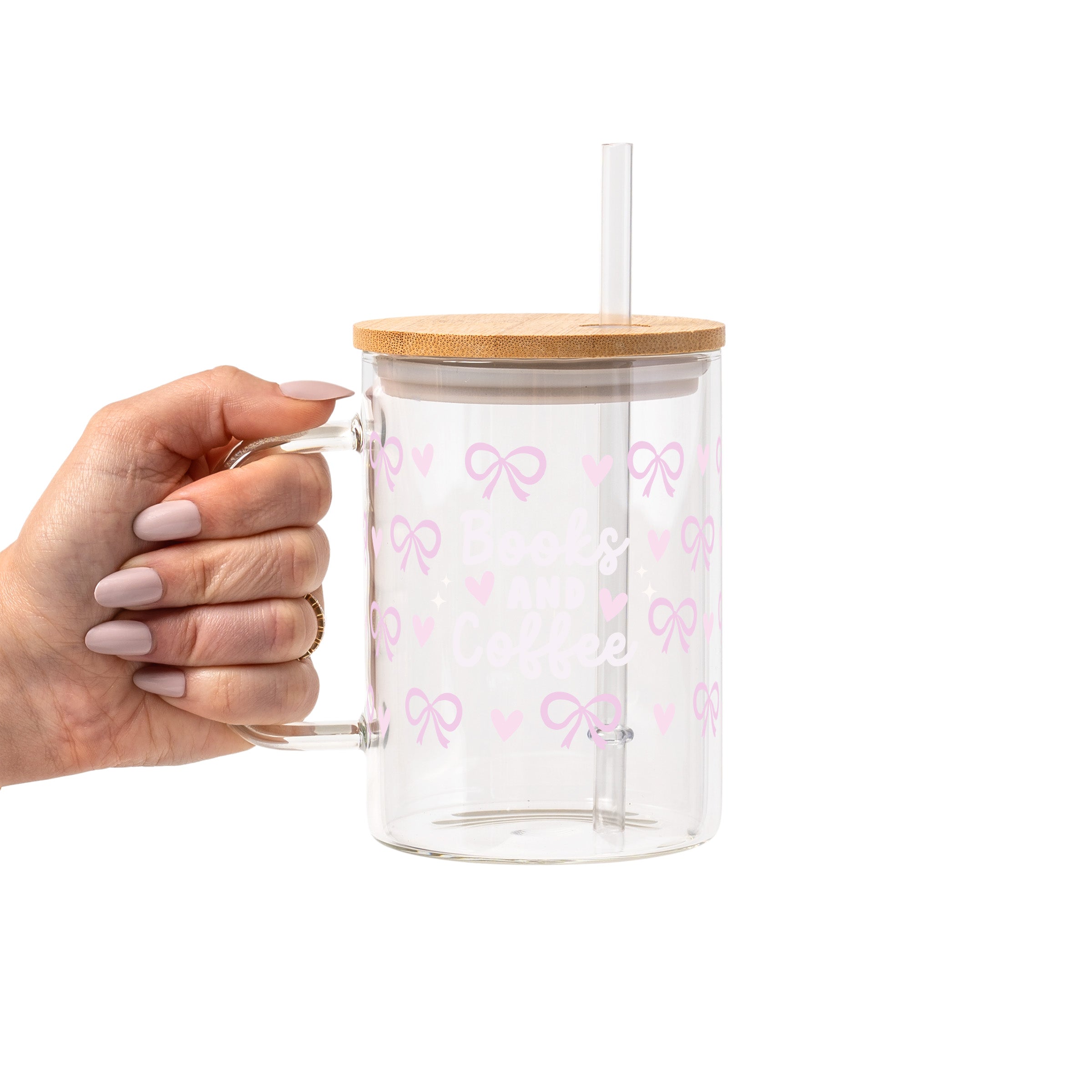 Coquette Books + Coffee Glass Cup