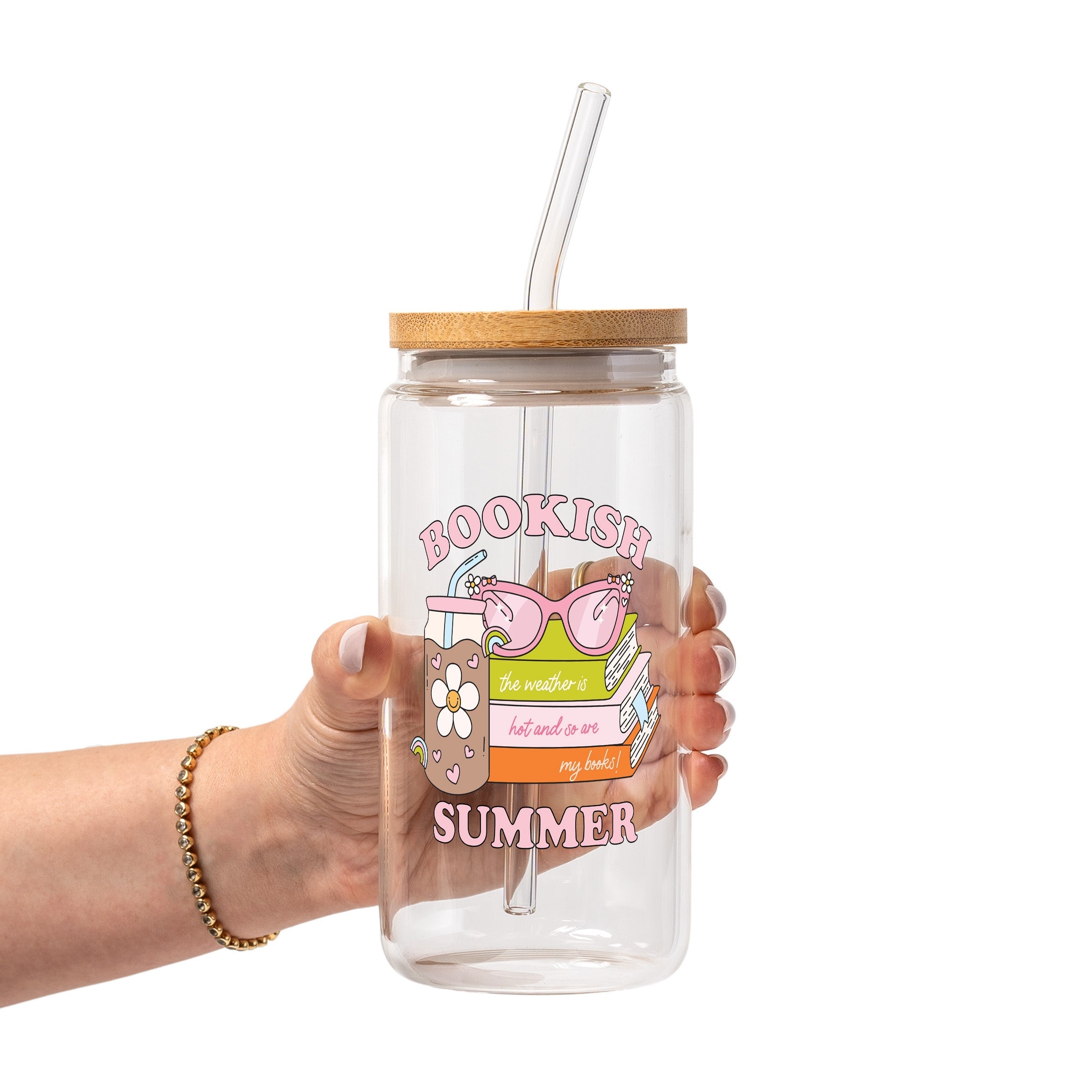 Bookish Summer Glass Cup