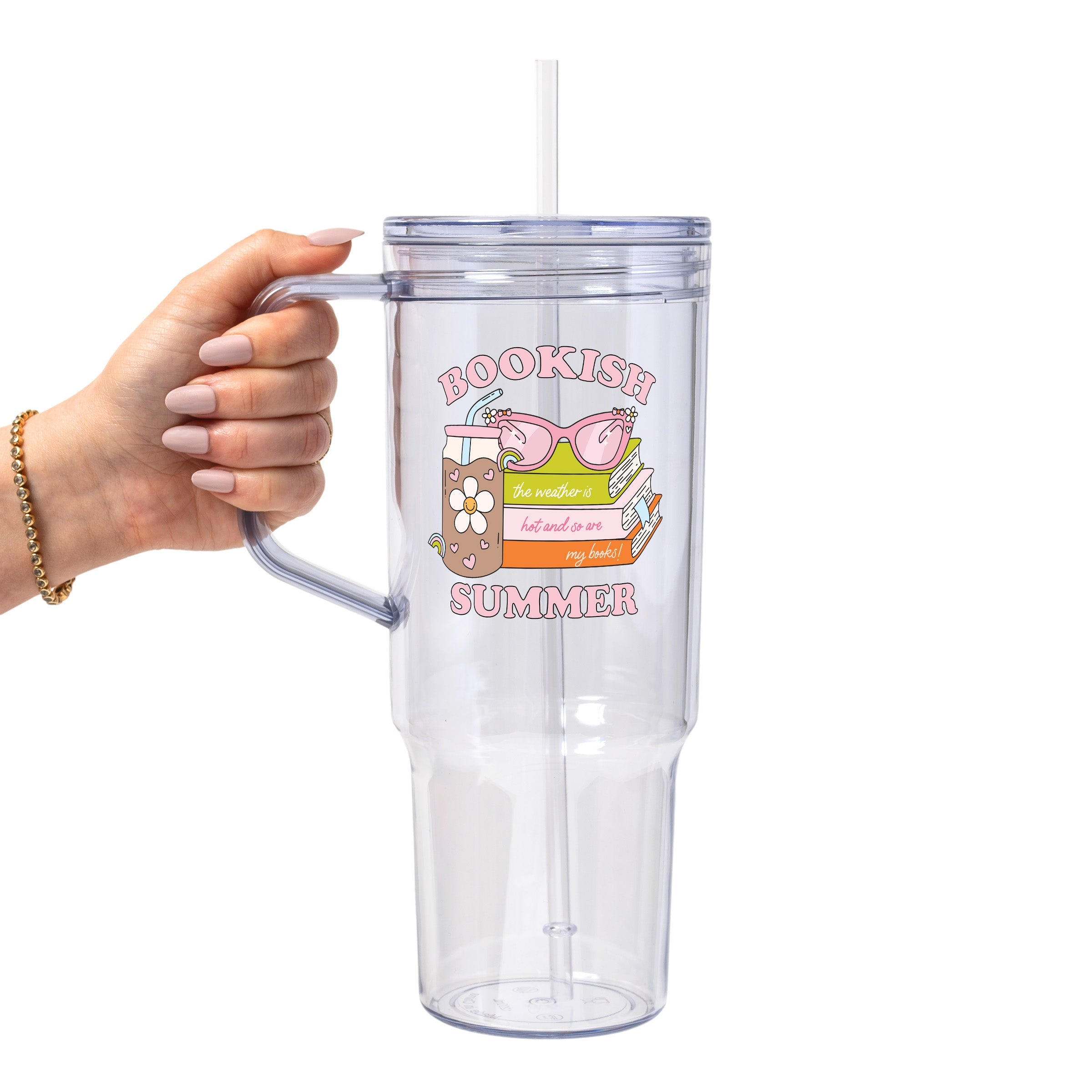 Bookish Summer Glass Cup