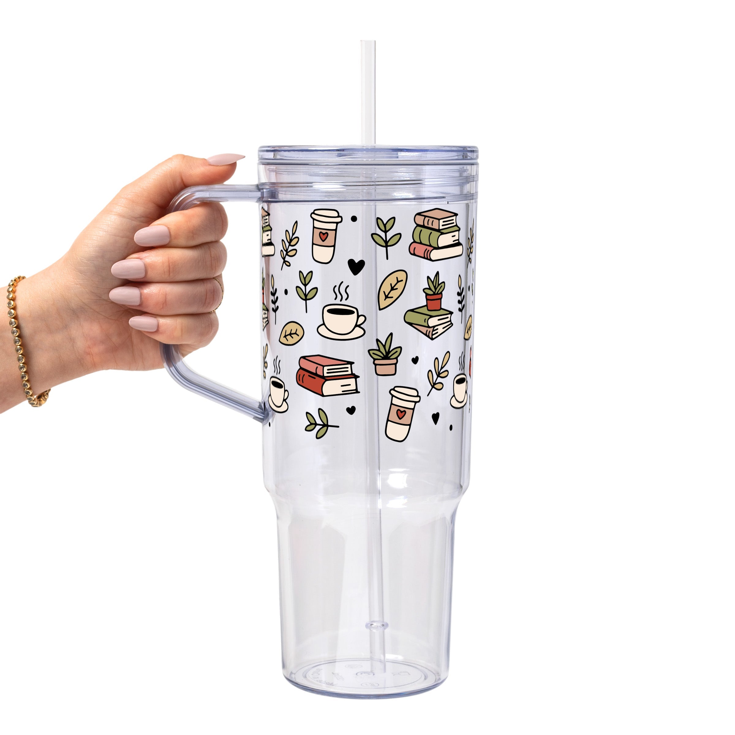 Bookish Book Lover Glass Cup