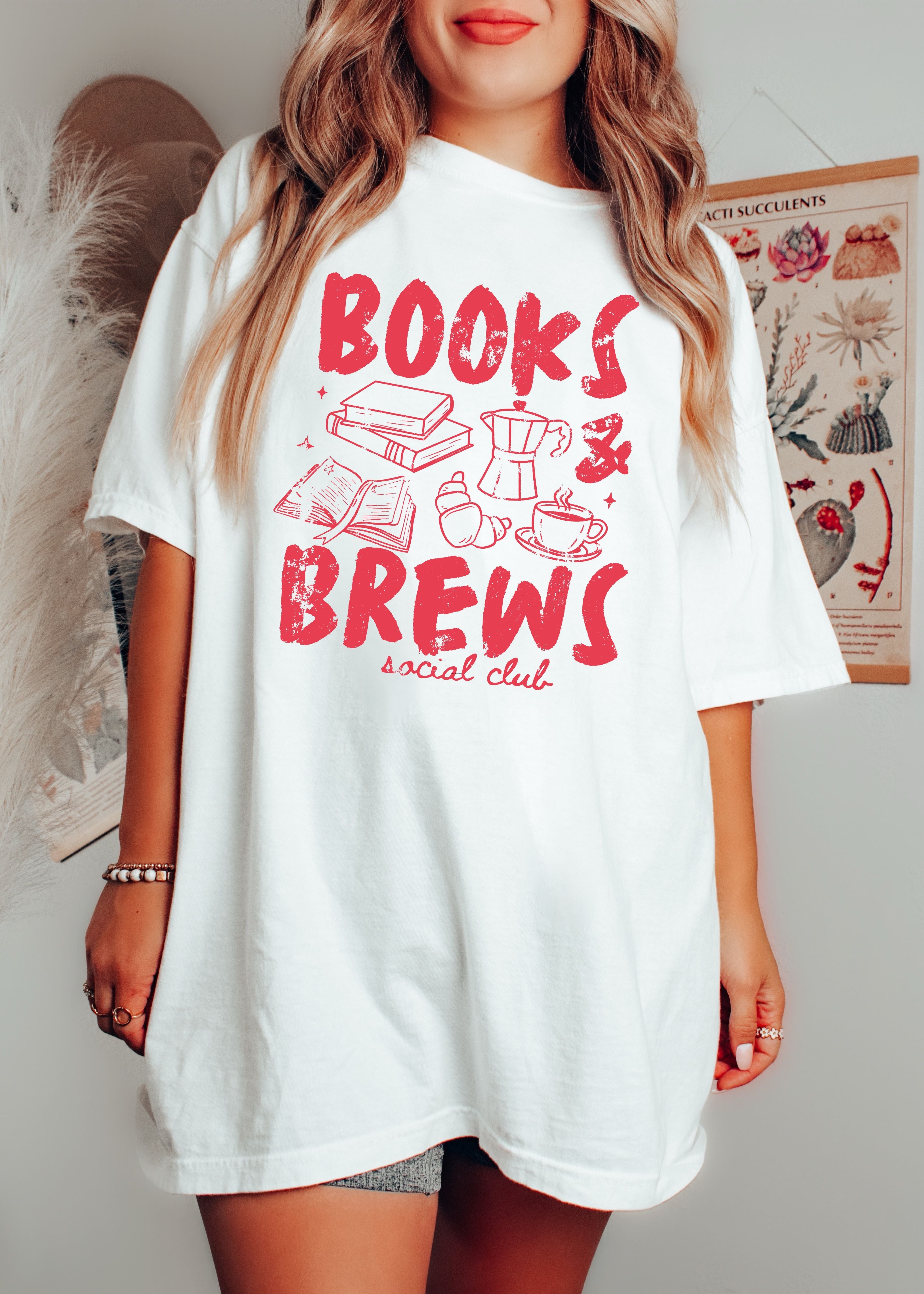 Books & Brews Tee *16 Colors (S-3X) COPY