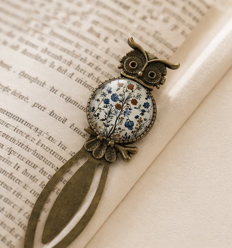 Vintage Style Floral Owl Bookmarks