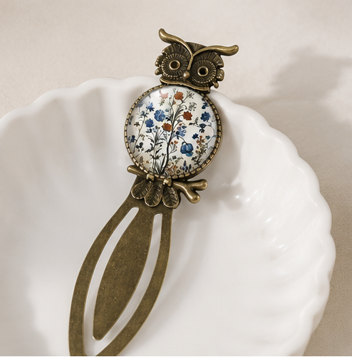Vintage Style Floral Owl Bookmarks