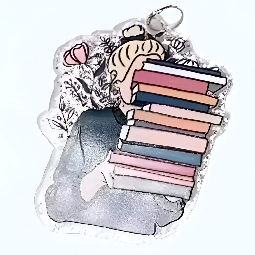 Read More Books—Acrylic Book–USB-C Dust Plug Charm for Kindle, Phones, and Tablets