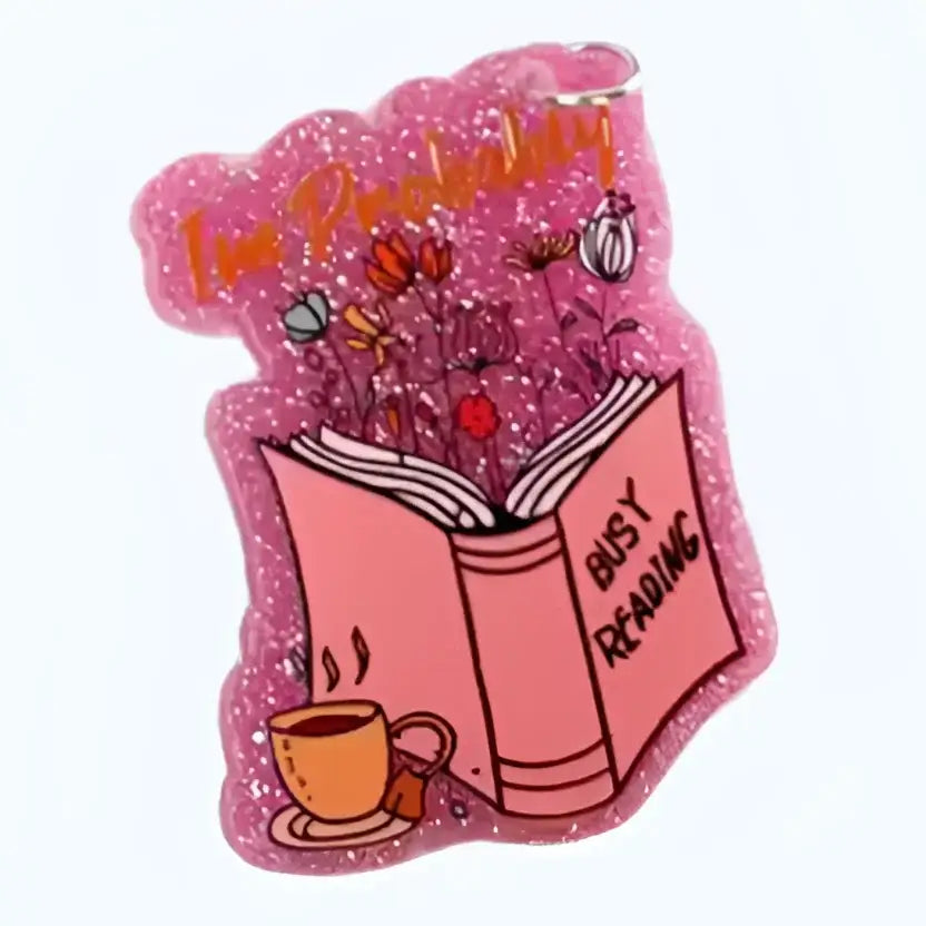 Read More Books—Acrylic Book–USB-C Dust Plug Charm for Kindle, Phones, and Tablets