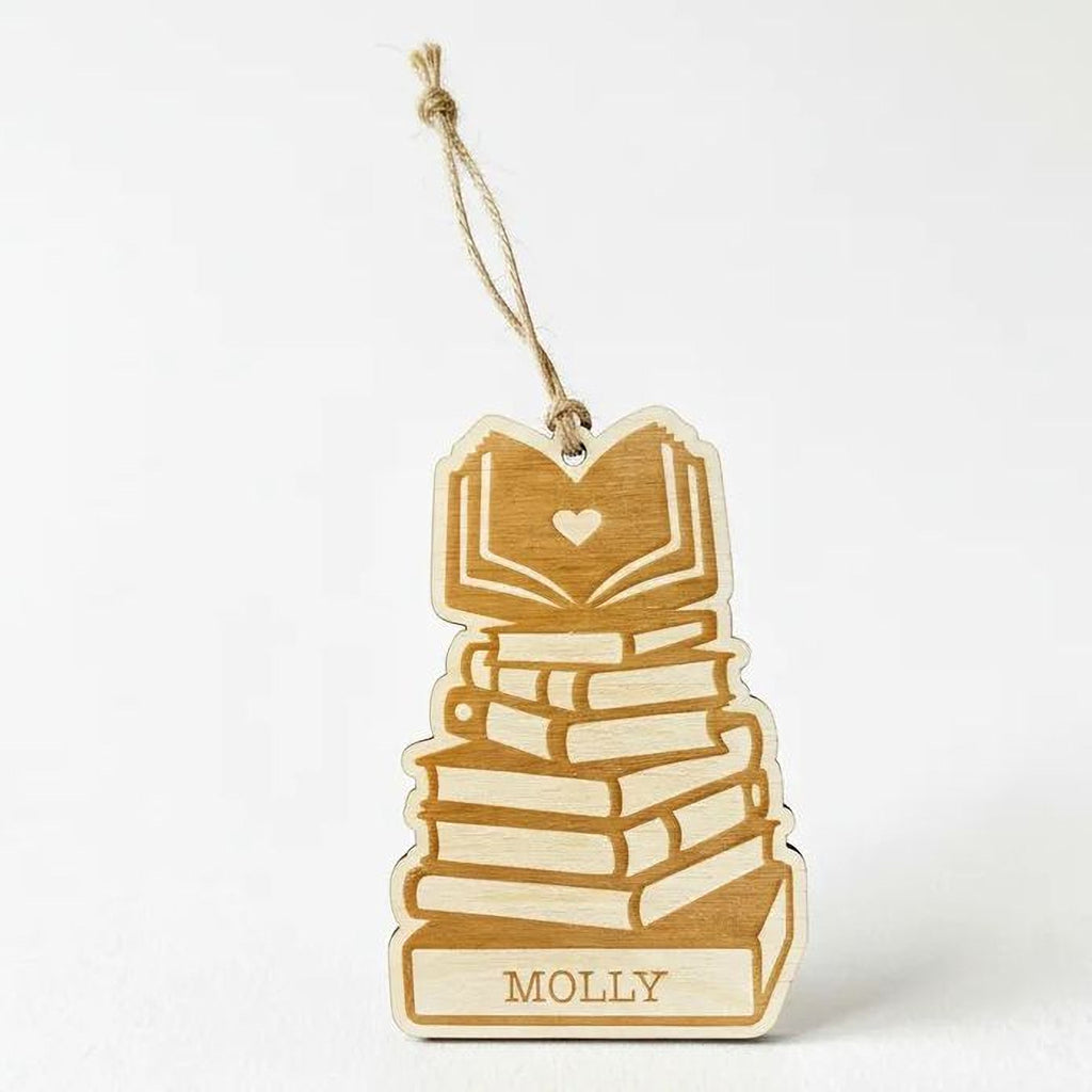 Book Christmas Ornament, book lover ornament, custom book ornament for book club gifts, Unique Personalized Holiday Gift, Reader Gifts