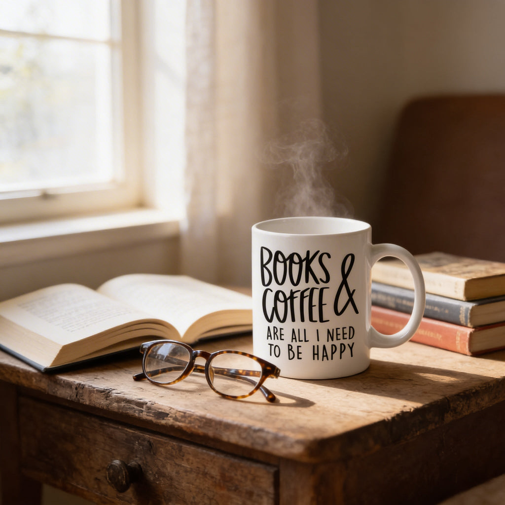 Book Lover Mug - Ceramic Coffee Mug for Book Club Gifts & Reader Gift Ideas 11 oz or 15 oz