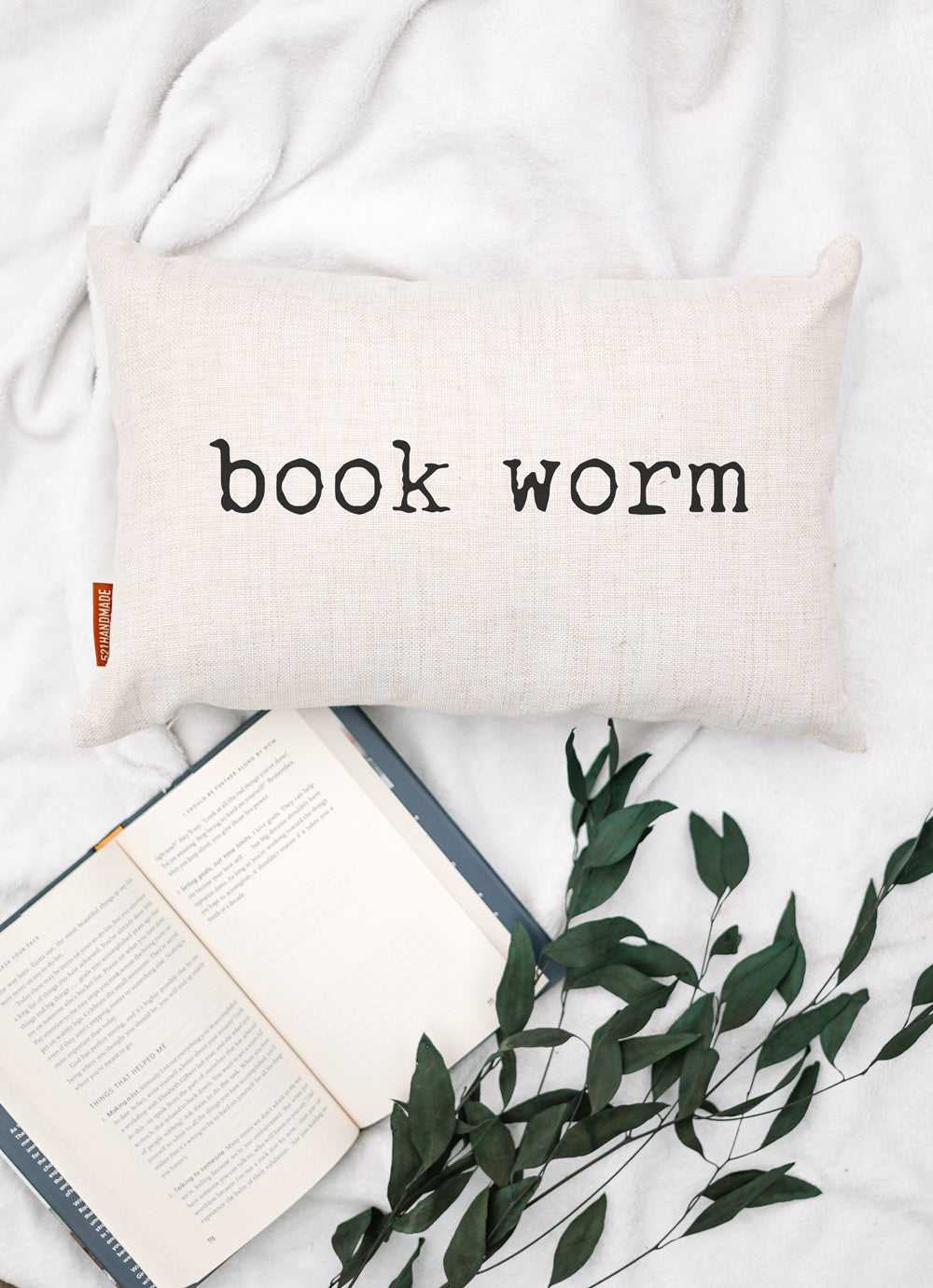 Book Pillow - Book Worm