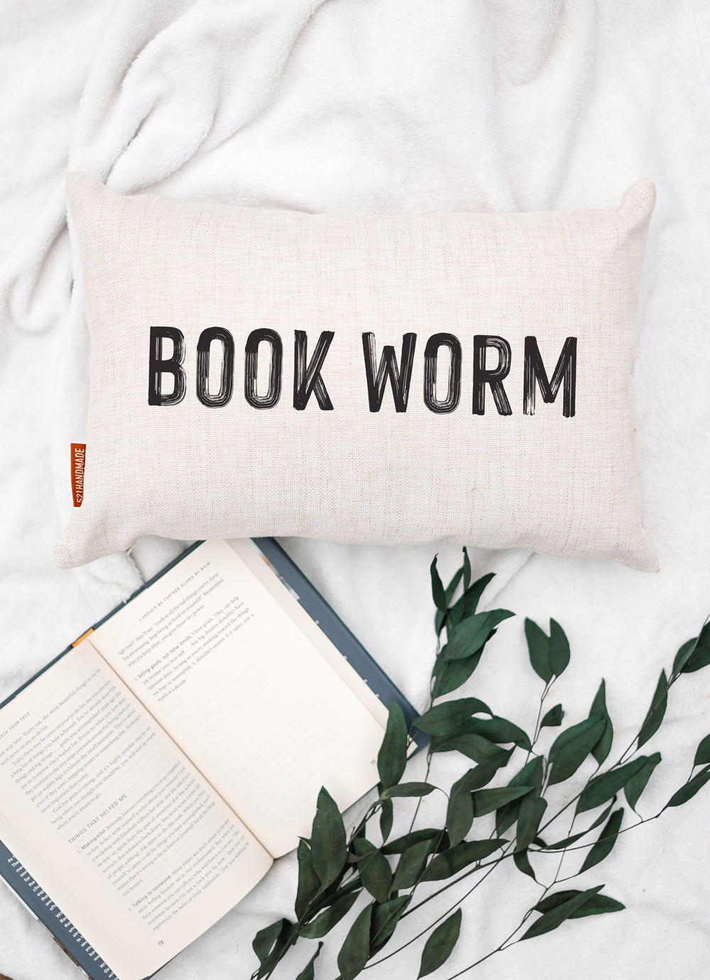 Book Pillow - Book Worm