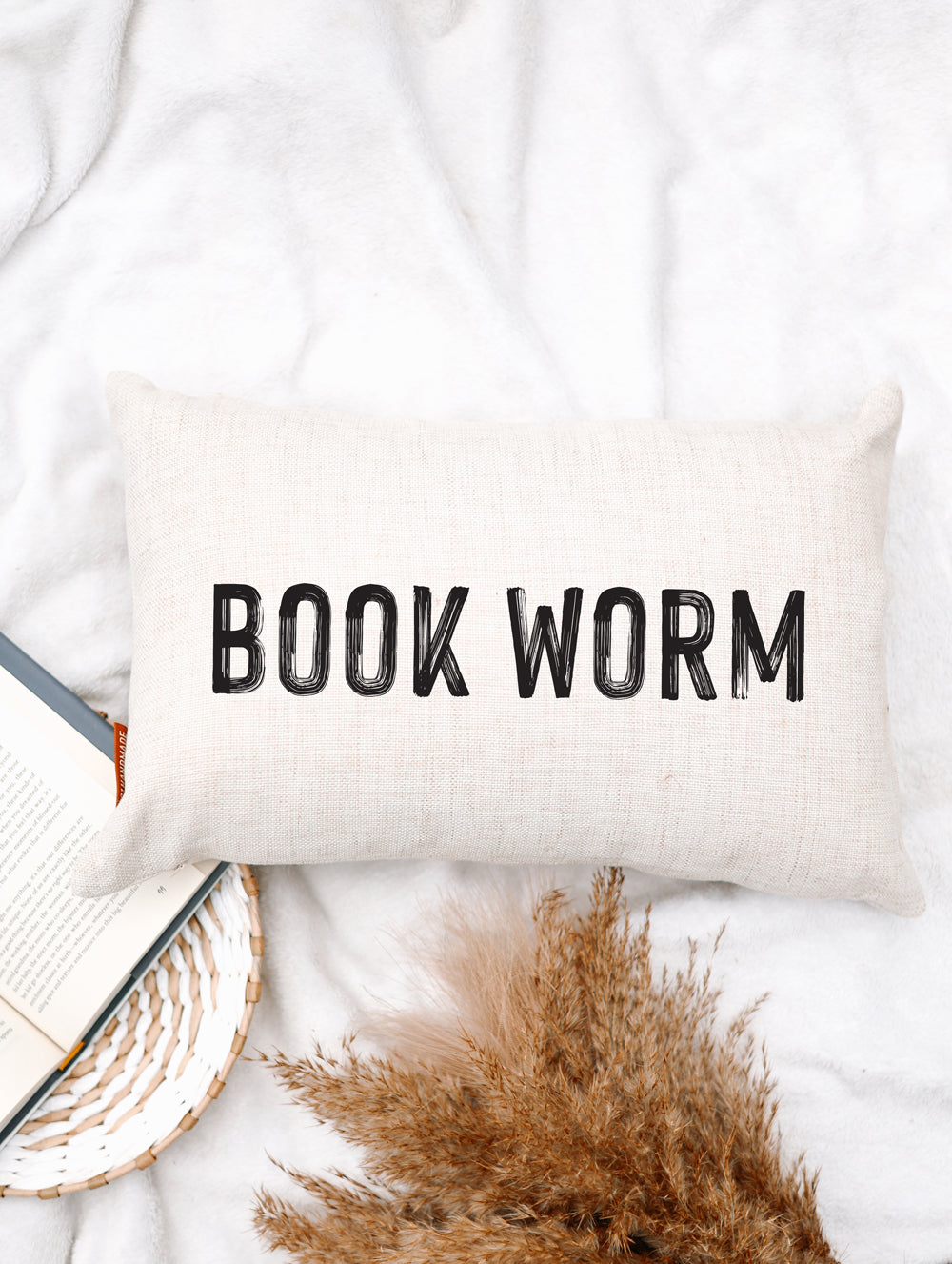Book Pillow - Book Worm