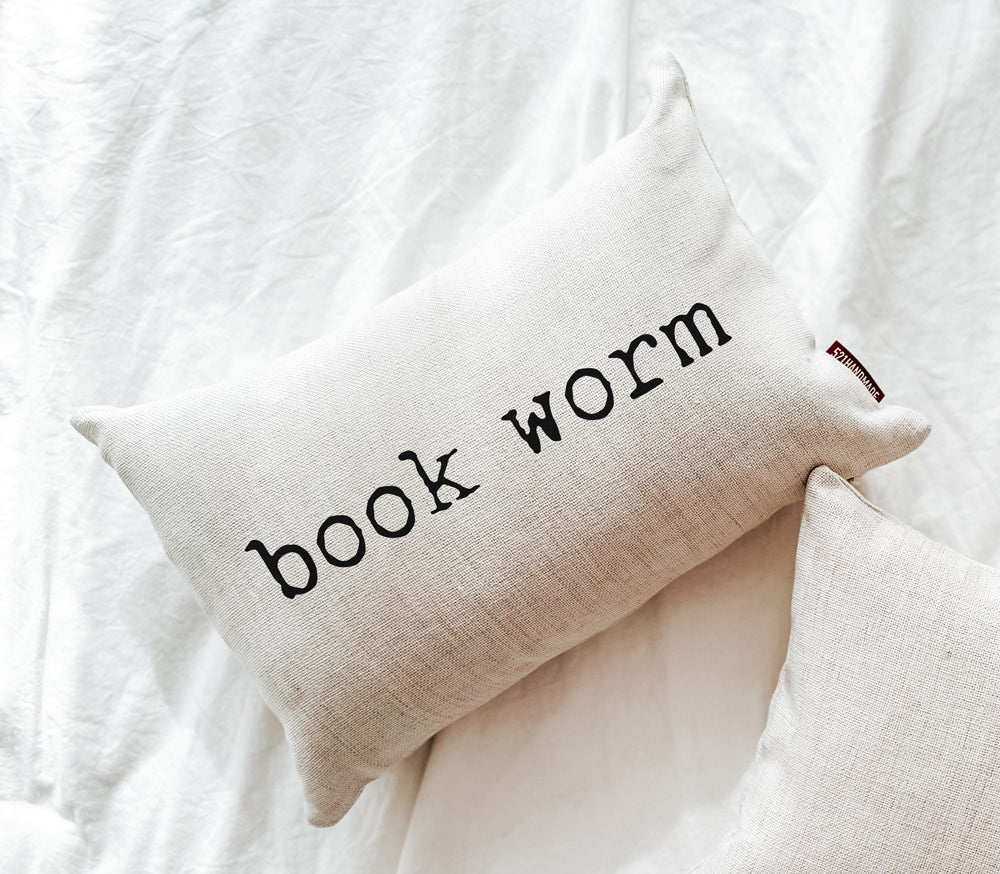Book Pillow - Book Worm