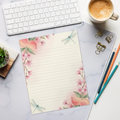 DipaliZ Dragonfly Ruled Notepad Cherry Blossom Design Magnetic Backing