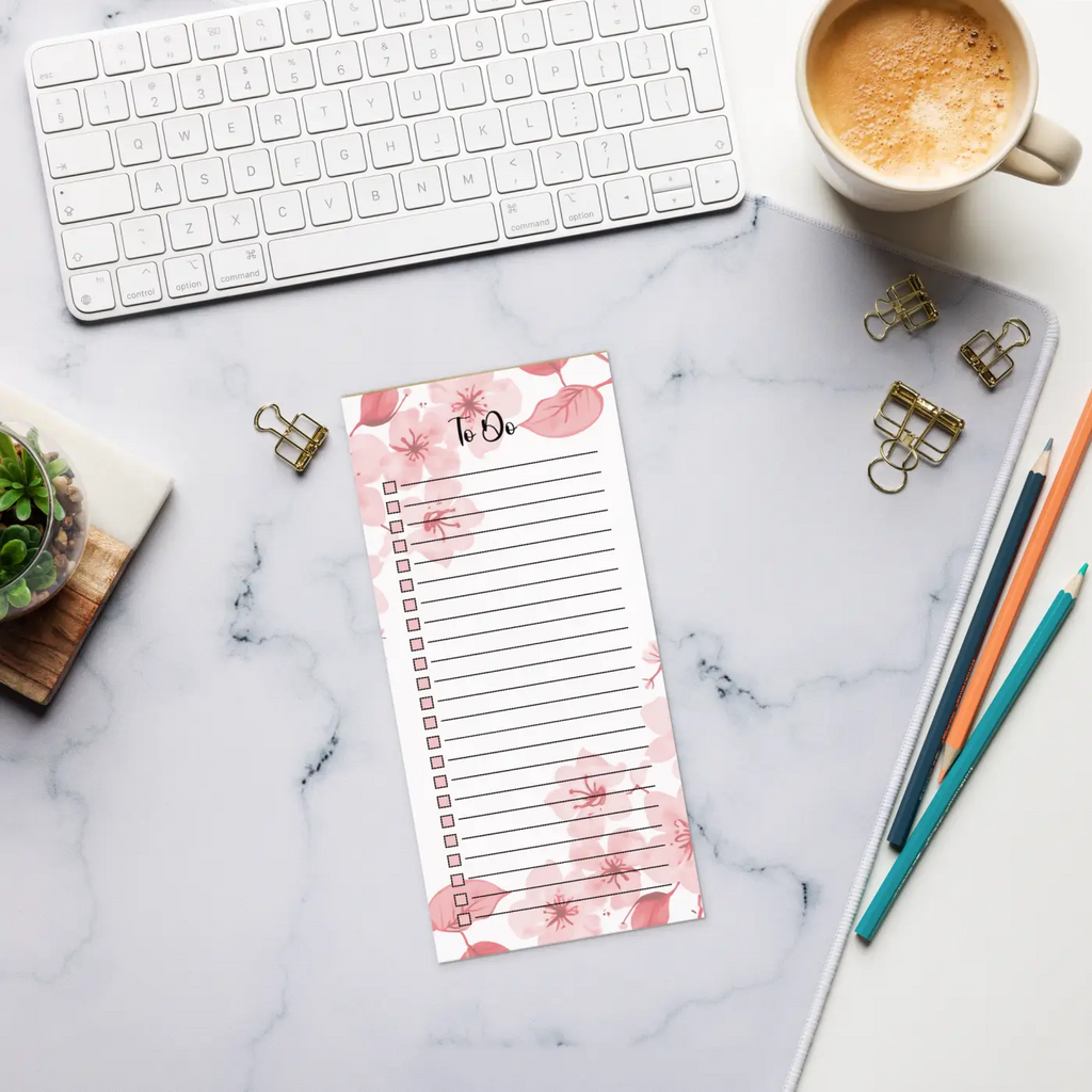 DipaliZ Cherry Blossoms Notepad Sturdy Hard Cardboard A5