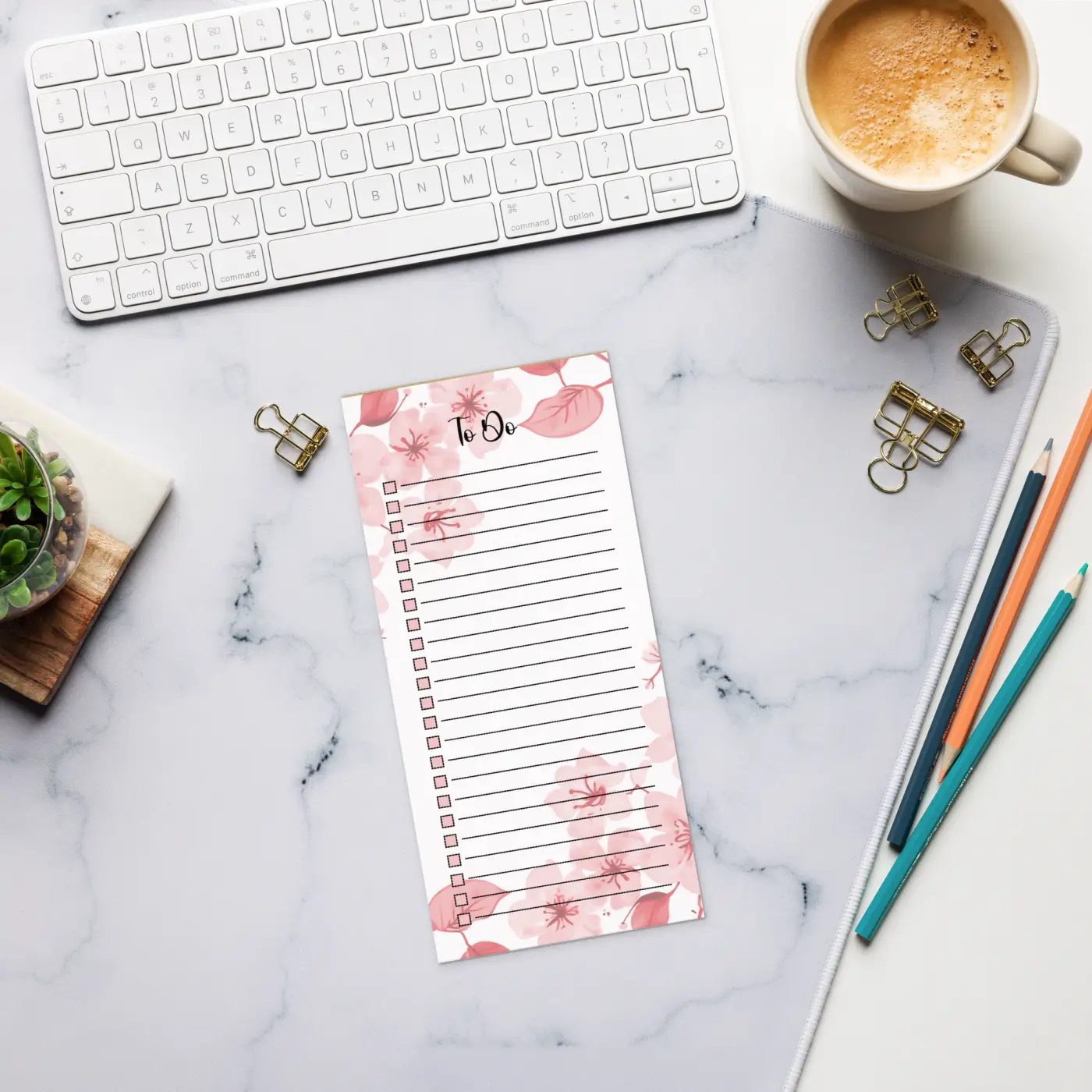 DipaliZ Cherry Blossoms Notepad Sturdy Hard Cardboard A5