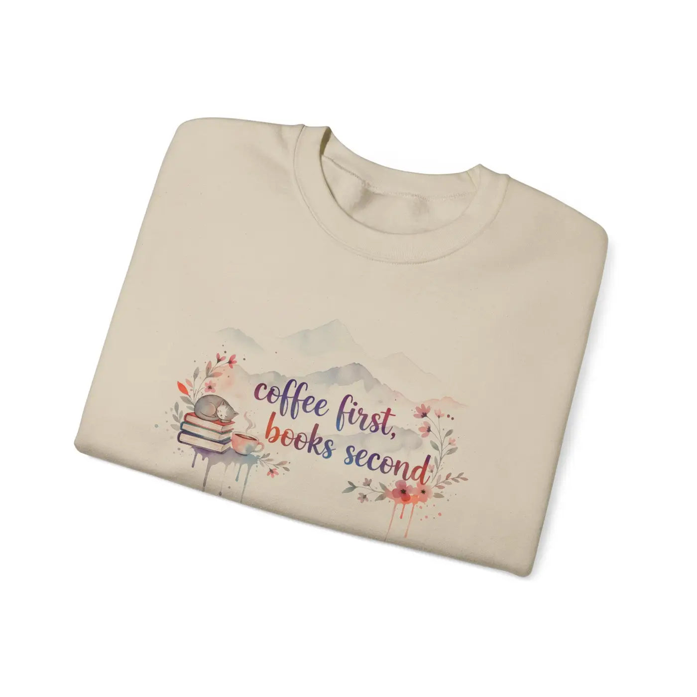 DipaliZ Books Second Sweatshirt Cozy Reader Crewneck
