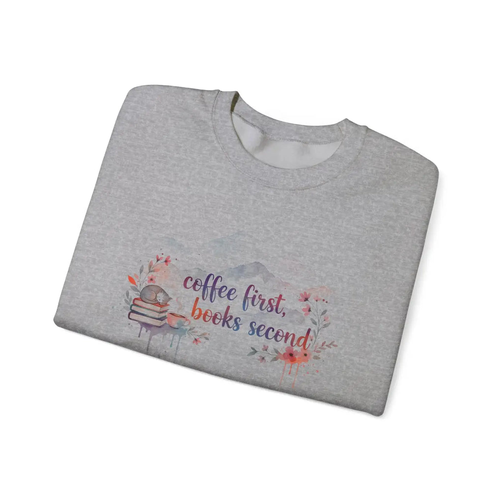 DipaliZ Books Second Sweatshirt Cozy Reader Crewneck