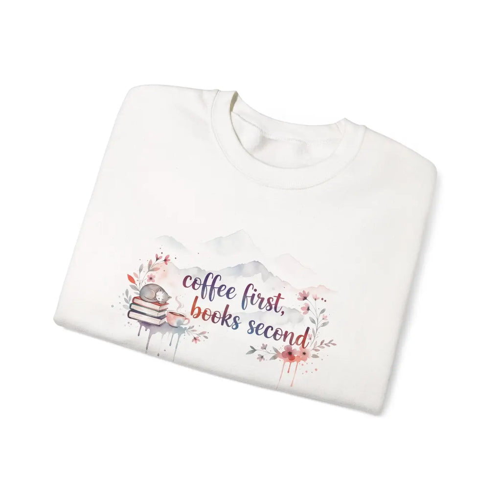 DipaliZ Books Second Sweatshirt Cozy Reader Crewneck