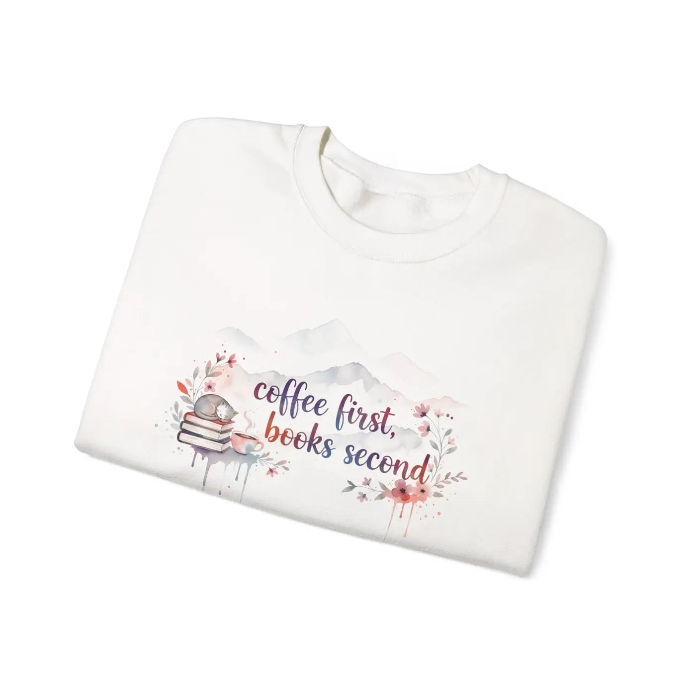 DipaliZ Books Second Sweatshirt Cozy Reader Crewneck
