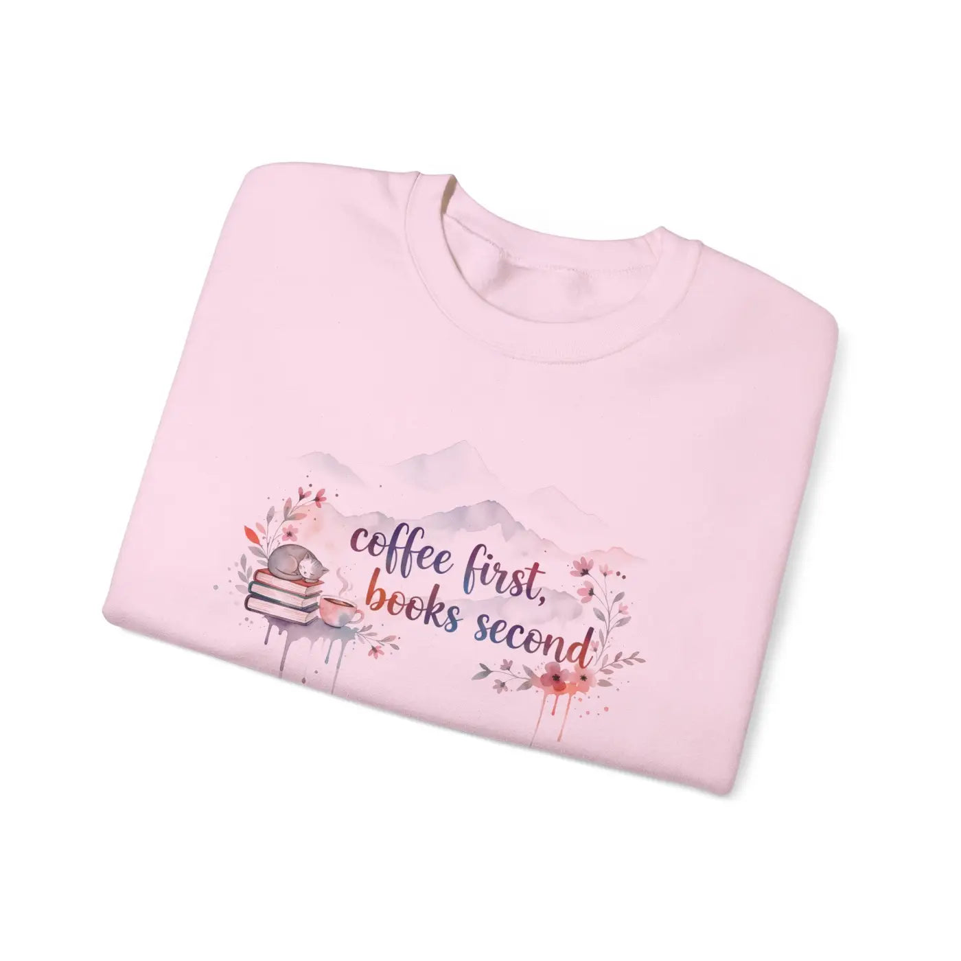 DipaliZ Books Second Sweatshirt Cozy Reader Crewneck