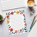 DipaliZ Floral Border Notepad Spark Creativity 6x8