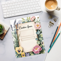 DipaliZ Space Floral Notepad Women’s Fashion 8.5x11