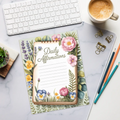 DipaliZ Floral Affirmations Notepad Boost - 8.5x11 Size