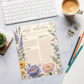 DipaliZ Floral Notepad Daily Reflections 8.5x11 Size