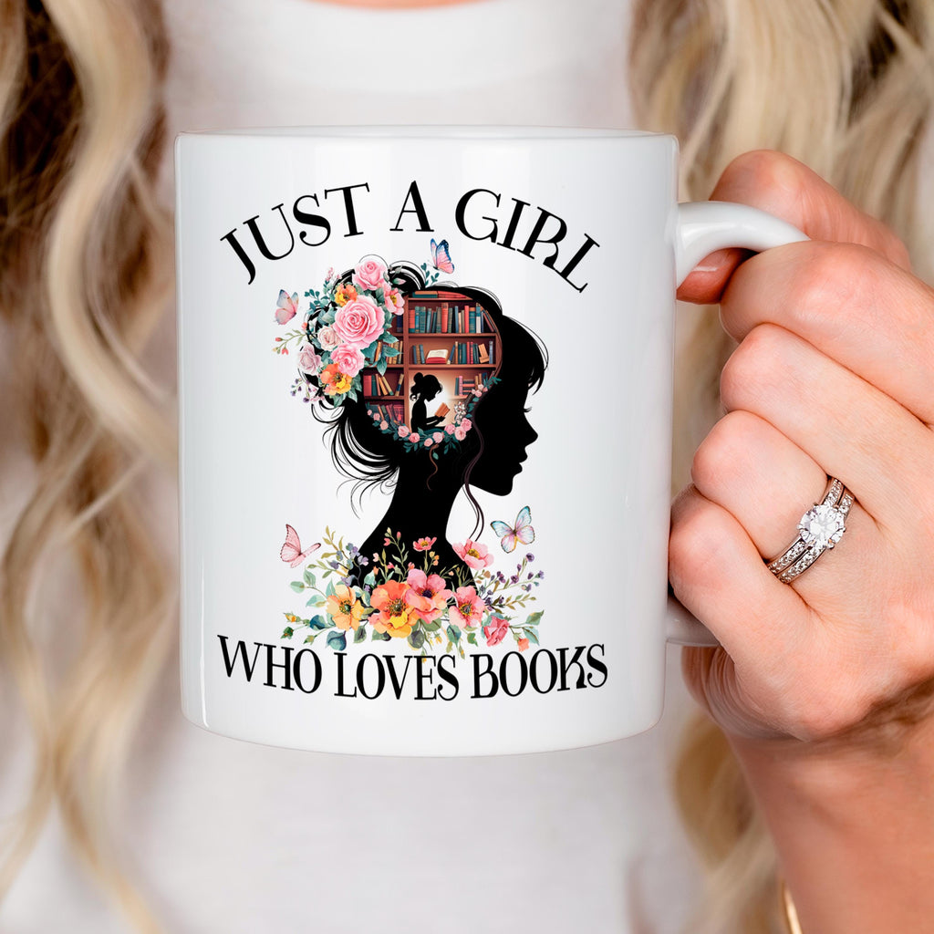 Book Lover Coffee Mug – Floral Book Mug | Ceramic, Microwave Safe Gift