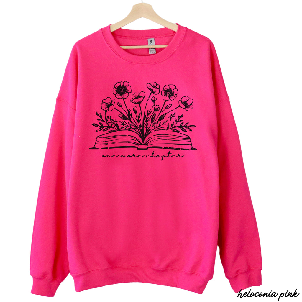 One More Chapter Floral Book Sweatshirt *7 Colors (S-3X)