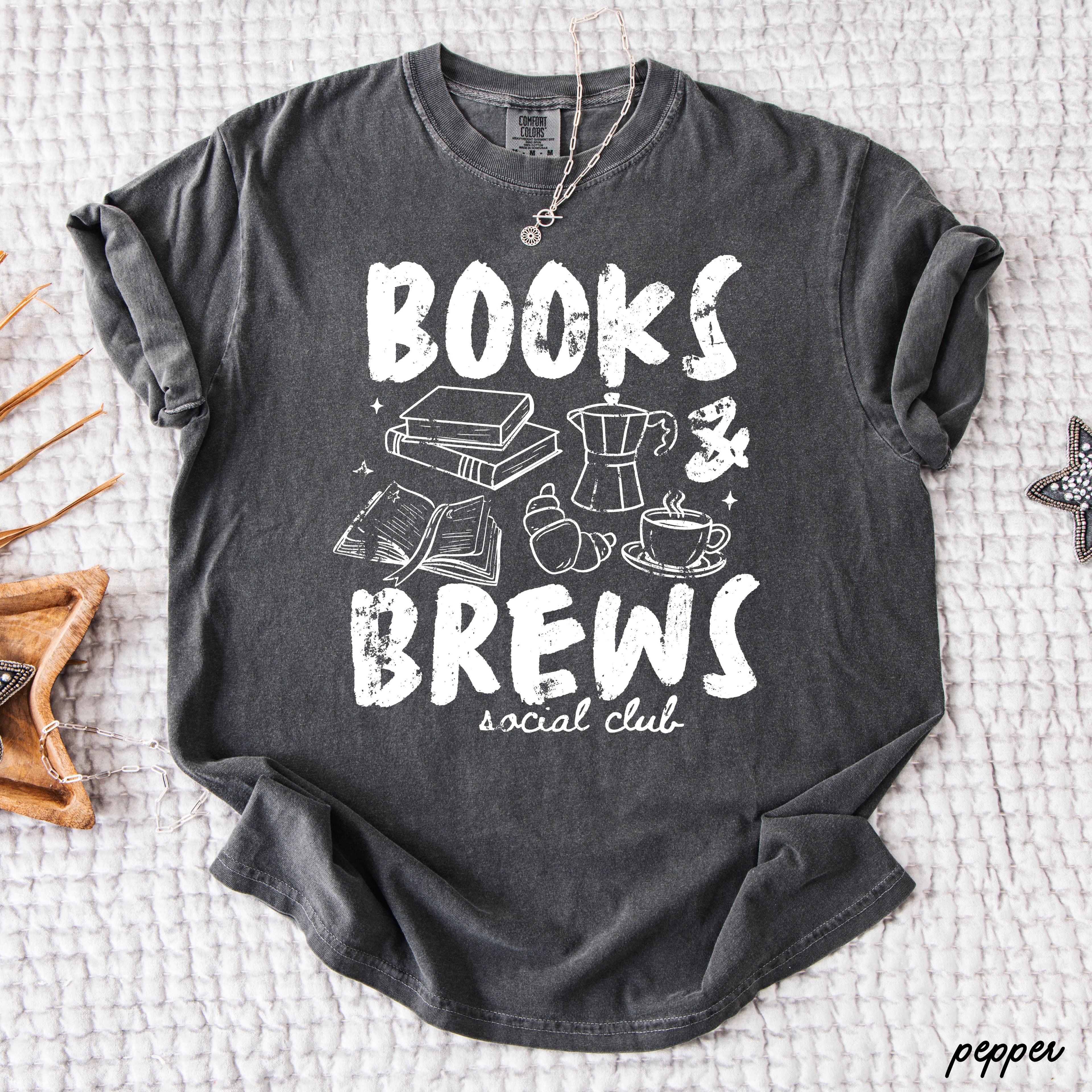 Books & Brews Tee *16 Colors (S-3X) COPY