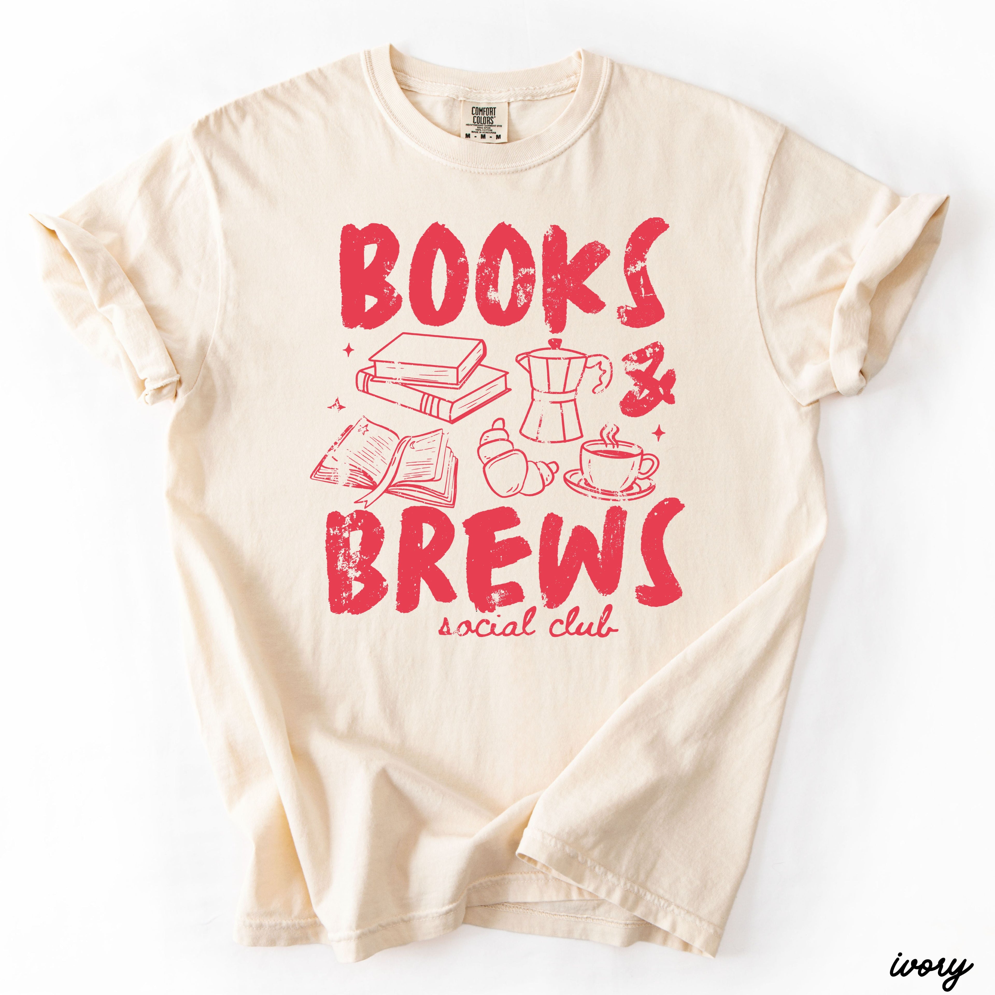Books & Brews Tee *16 Colors (S-3X) COPY