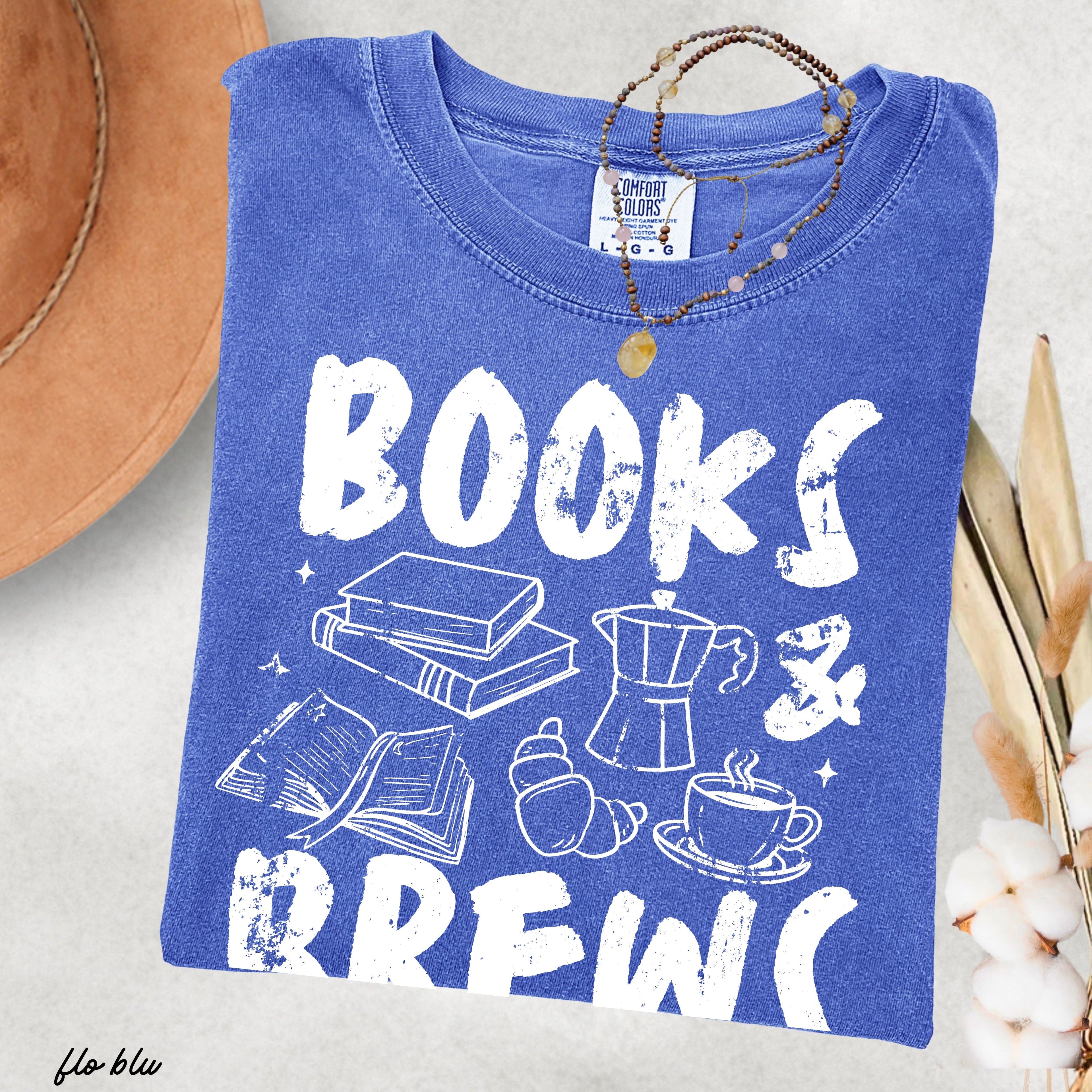 Books & Brews Tee *16 Colors (S-3X) COPY