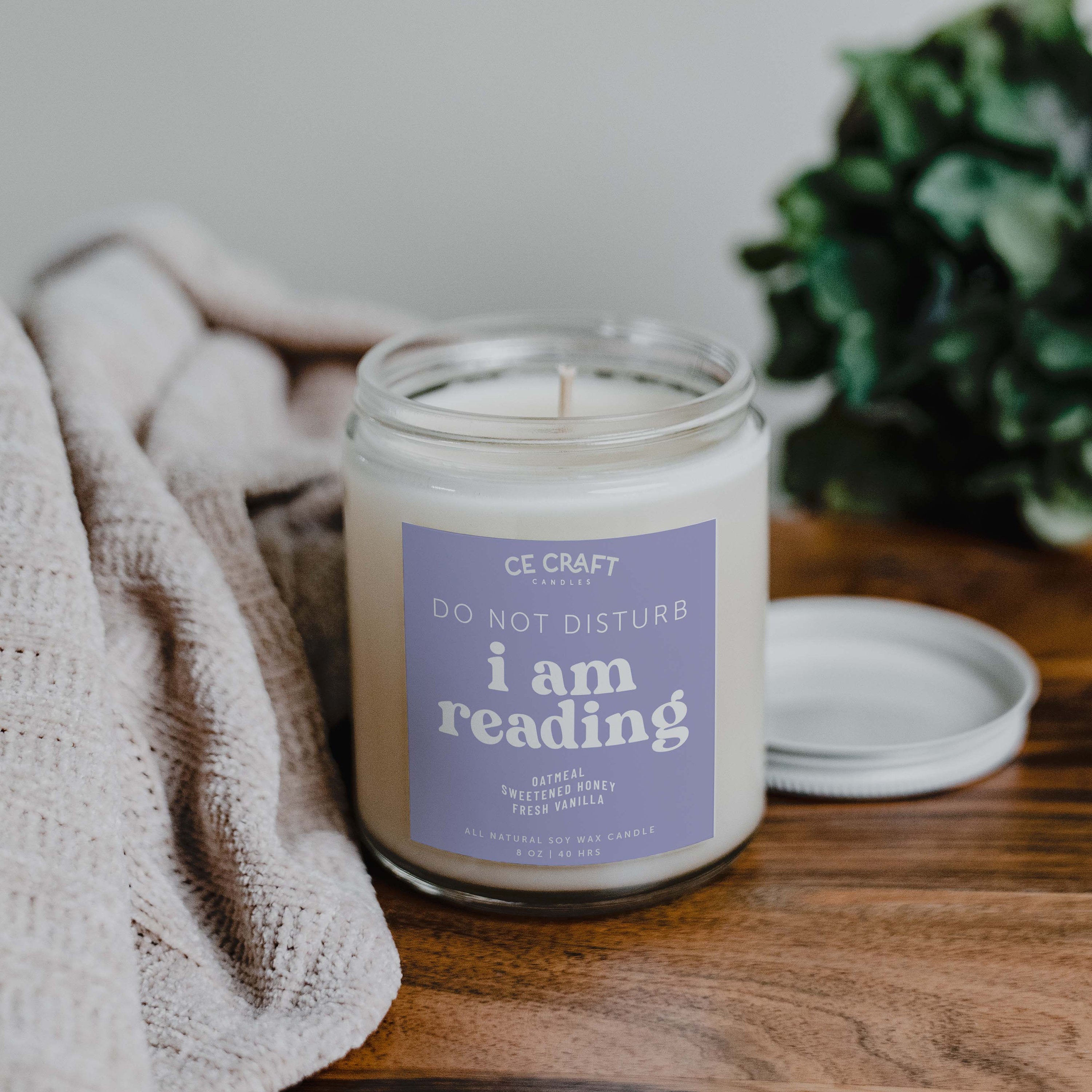 Do Not Disturb I'm Reading Candle