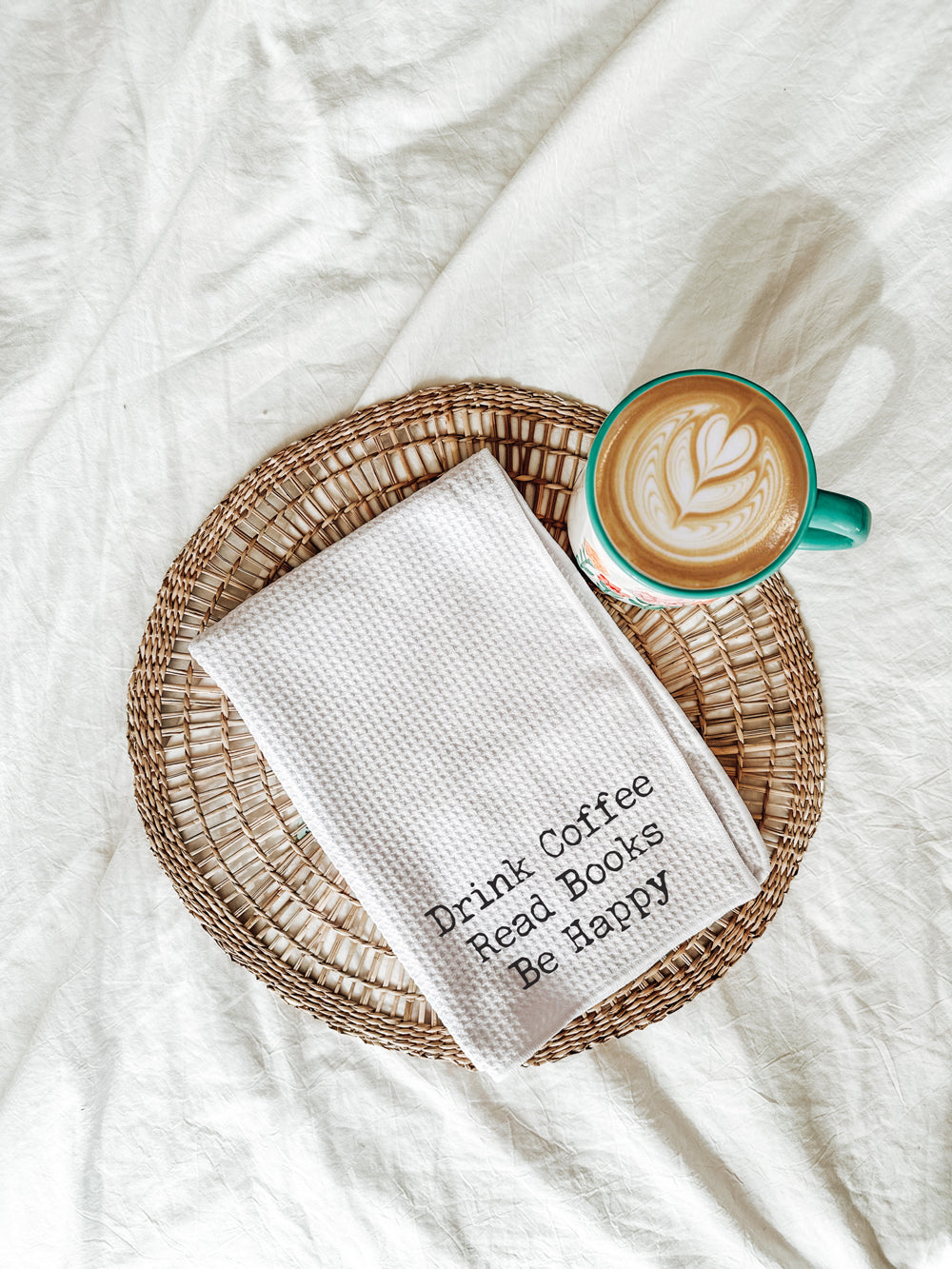 Drink Coffee Read Books Tea Towel
