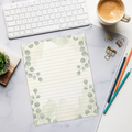 DipaliZ Eucalyptus Leaves Ruled Notepad Magnetic Backing