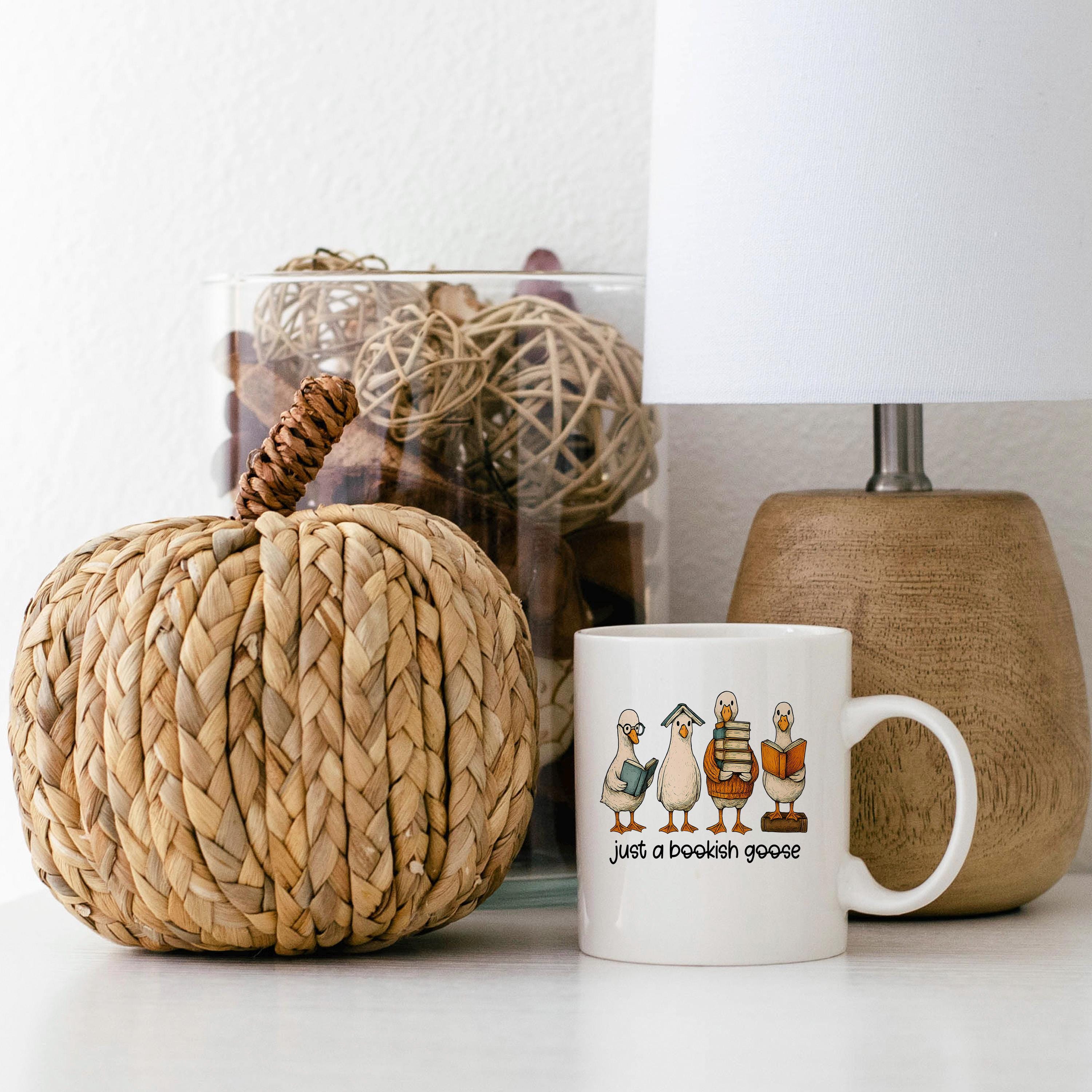 Bookish Goose Coffee Mug - Funny Book Lover Gift | Quirky Ceramic 11 oz or 15 oz