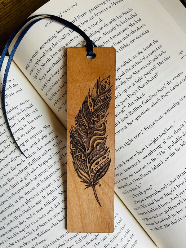 Nature Themed Hardwood Engraved Bookmark Set