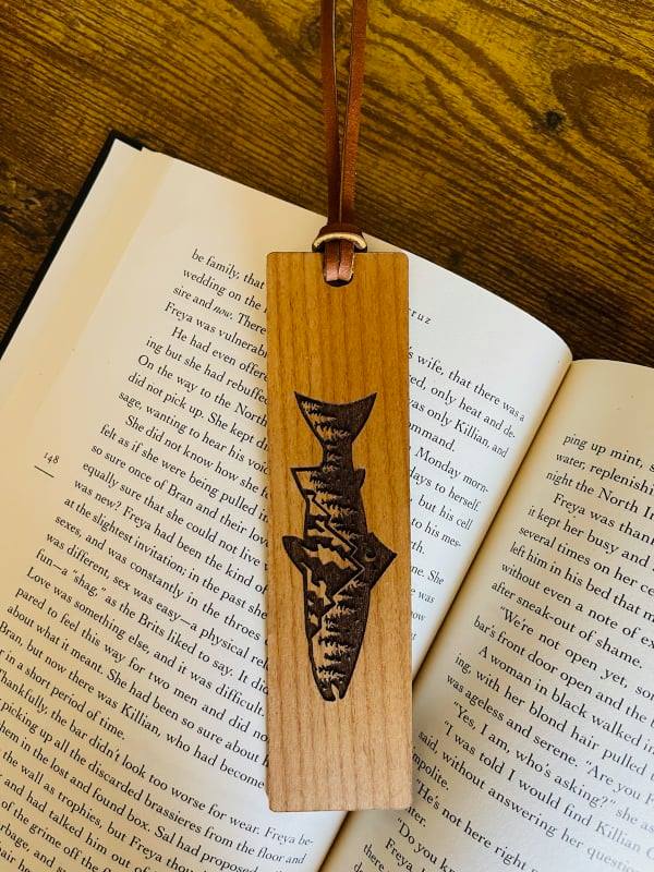 Nature Themed Hardwood Engraved Bookmark Set
