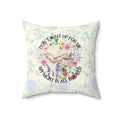 Floral Bookish Pillow for Romance Reader: My Night Is All Booked, Colorful Whimsigoth Pillow