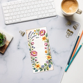 DipaliZ Floral Border Notes Notepad 5x7 Recycled Paper