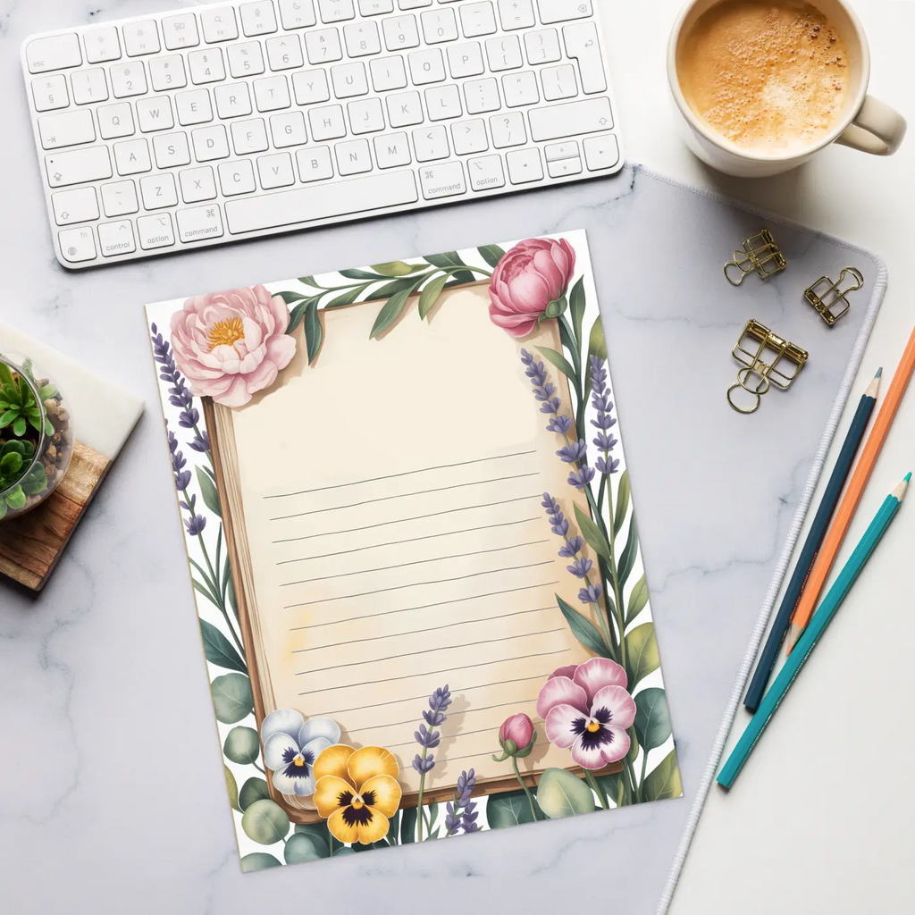 DipaliZ Border Ruled Notepad Magnetic Backing 8x10 Size